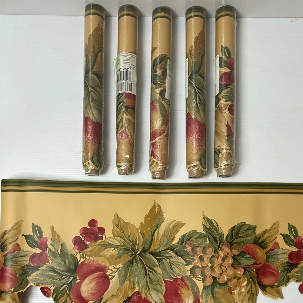 Waverly Wall Border Fruit Floral Pattern #5504860 Flowers Home Decor Cream Beige
